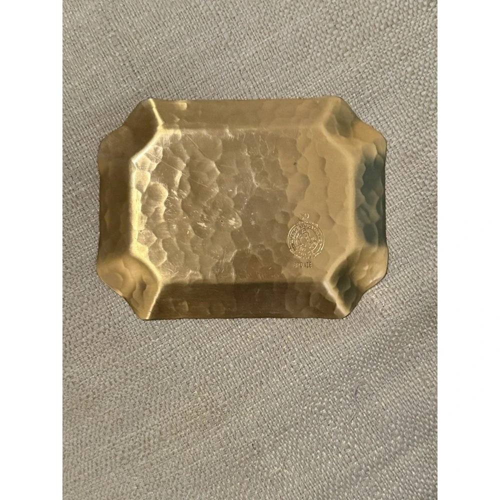 Vintage Wendell August Forge solid Bronze Tray Amish Farm
